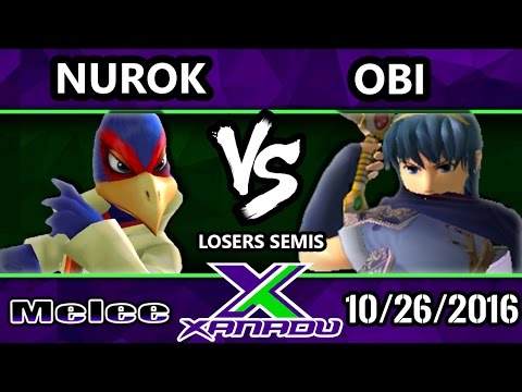 S@X 173 - Nurok (Falco) Vs. Obi (Fox, Marth) - SSBM Losers Semis - Smash Melee