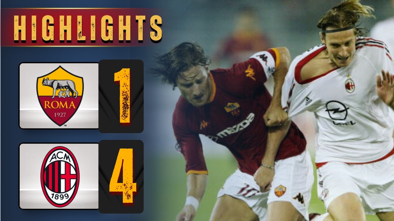 Totti non basta, il Milan dilaga | AS Roma vs. AC Milan | Highlights Coppa Italia 2002/03