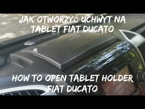 jak otworzyć uchwyt na tablet FIAT DUCATO how to open tablet holder