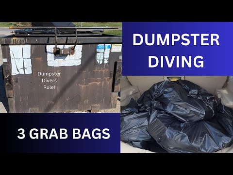 DUMPSTER DIVING- 3 Grab Bags filled with goodies #dumpsterdiving #savingfromthelandfill #haul