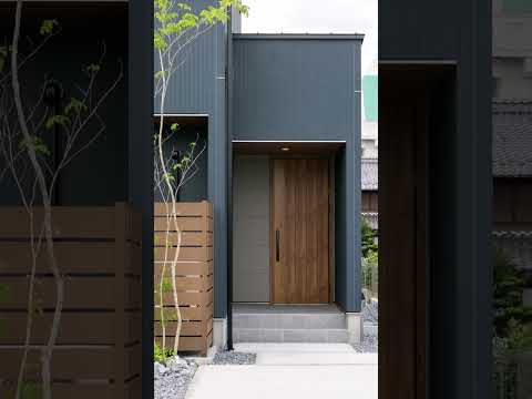 porte d'entrée bois massif pivot déporté Ramos residence