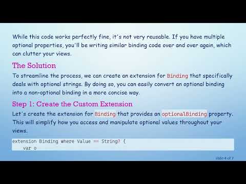 Simplifying Optional Binding in SwiftUI with a Custom Extension