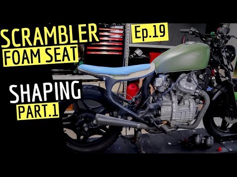 Scrambler Foam Seat Shaping ★ Part.1 /Ep.19 Building a Scrambler on a budget