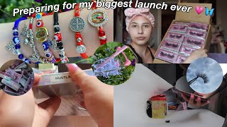 PREPARING FOR MY BIGGEST LAUNCH EVER! labeling lashes , new inventory ,  pics💗🦋 TEEN MOM👩‍👧
