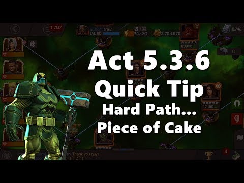 Act 5.3.6 Quick Tip - How to Clear Hard path with no issues -  Marvel Contest Of Champions