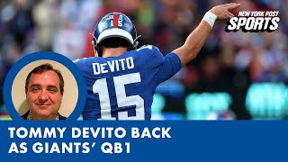 Giants turning back to Tommy DeVito with Drew Lock injured