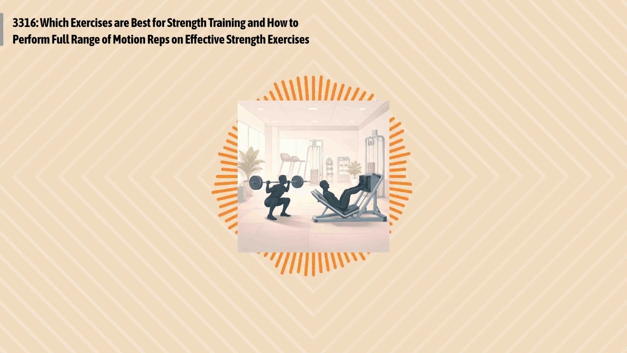 3316: Which Exercises are Best for Strength Training and How to Perform Full Range of Motion...