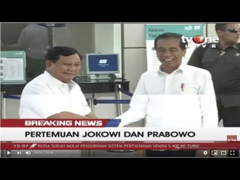 [Breaking News] Detik-detik Pertemuan Jokowi dan Prabowo, Warga: We Love You Pak!