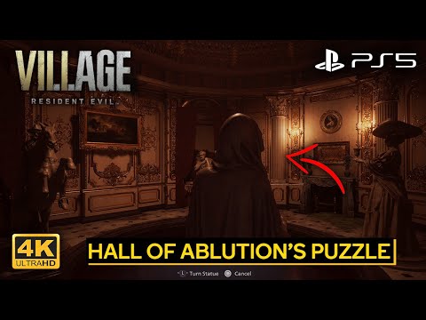 RESIDENT EVIL: VILLAGE | How To Solve Puzzle In Hall of Ablution Room 🔥 PS5 ft. 4K60FPS