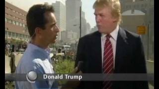 Donald Trump at Ground Zero right after the terror attacks - Interview English/German on 9/13/2001