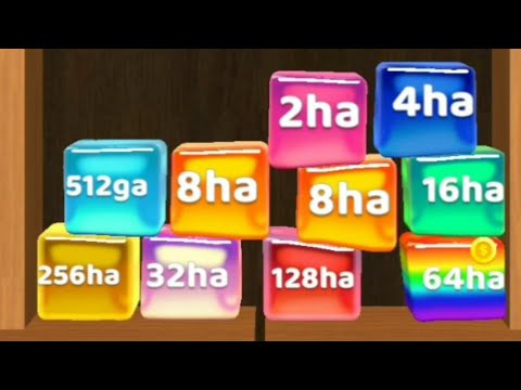 Jelly Cube 2048 - (Unlock - 256ha, Asmr Gameplay) 2048 Infinity