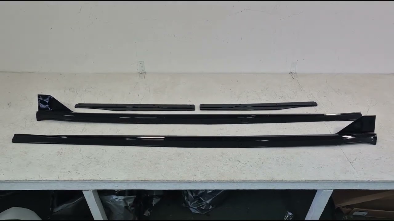Tesla Model 3 2017– Prahové nástavce Turbo (pro 2024+) Video 1