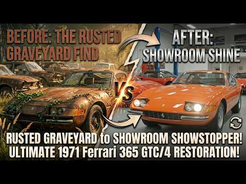 Thumbnail for What will happen to the Forgotten 1971 Ferrari 365 GTC/4 1971 ventage car before and after look by Ferrari 365 GTC/4