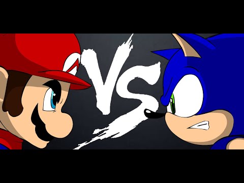 SONIC vs MARIO [EPIC FIGHT ANIMATION] 4K