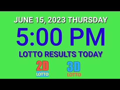 5pm Lotto Result Today PCSO June 15, 2023 Thursday ez2 swertres 2d 3d