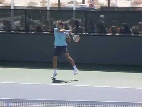 Roger Federer practice Indian Wells 2013