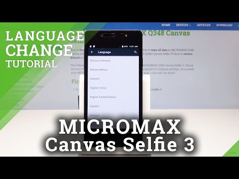 How to Change Language in MICROMAX Selfie 3 - Language Settings