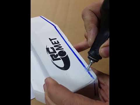 Hand tooling of the RC Comet Truflow body for the Tekno eb410