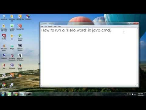 Very Simple Java Hello World Program With Notepad And Cmd