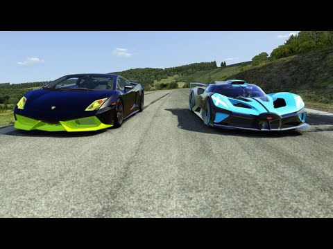 Crash Lamborghini Gallardo LP-7777 SL Quad Turbo vs Bugatti Bolide at Old Spa