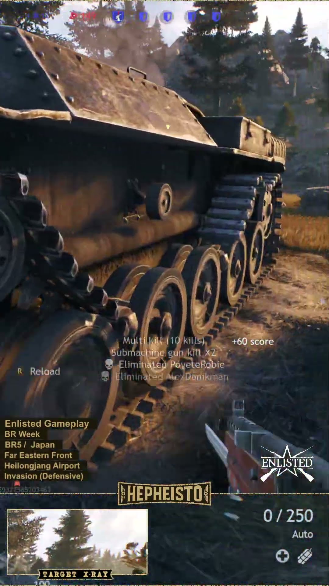 Assist elimination of plane IL-2 (1941) from ground with my Type 2 SMG