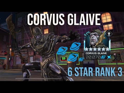 Corvus Glaive 6 Star Rank 3 - Rank Up and Gameplay - Destroying Act 6 Bosses - MCOC