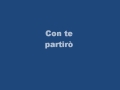 Cover con te partirò + testo 