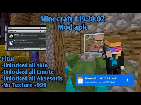Download Minecraft 1.19.20.02 mod apk Unlocked all Skin & Emote latest version