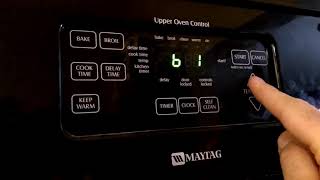 Turn off the 12 hour safety change beep style Maytag oven