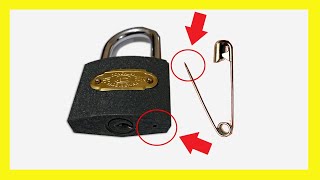 How to Open A Lock Without Key With Safety Pin🔴 |Very easy and Simple Trick| Experimental Army
