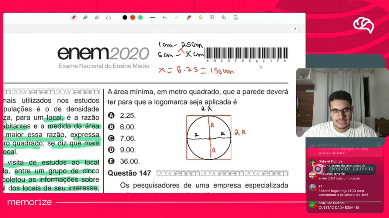 Resolução em Vídeo — Questão 146 ENEM 2020 PPL