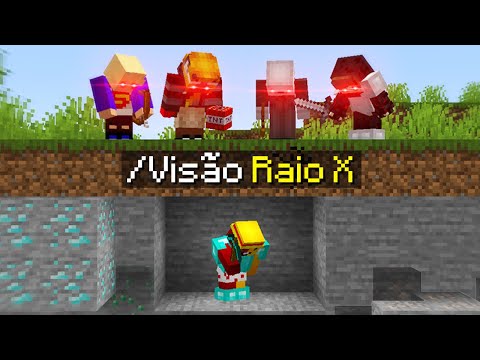 4 CAÇADORES VS 1 SPEEDRUNNER com MOD DE RAIO-X no MINECRAFT (4 Caçadores VS 1 Youtuber)