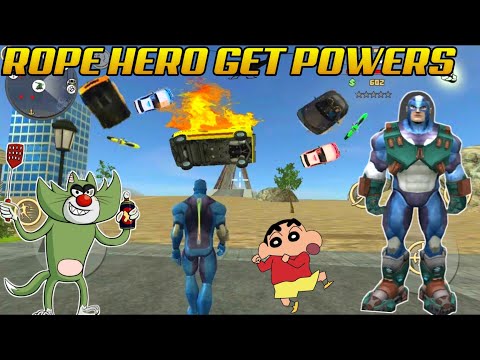 Rope Hero Get New Powers To Destroy Vehicles / Rope Hero vice town Game / Gammer Pandey