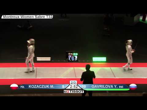 Montreux 2015 WS European Championship T32 14 red Gavrilova Y RUS vs Kozaczuk M POL
