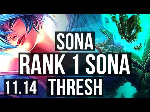 SONA & Aphelios vs THRESH & Jhin (SUPPORT) | Rank 1 Sona, 1.5M mastery | TR Challenger | v11.14