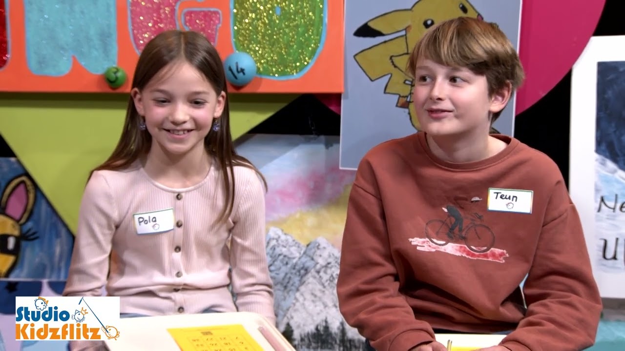 Pola en Teun in studio Kidzflitz