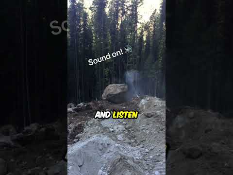 Power of Nature - Big Boulder Mauling a Path (@canadiantracy) #shorts