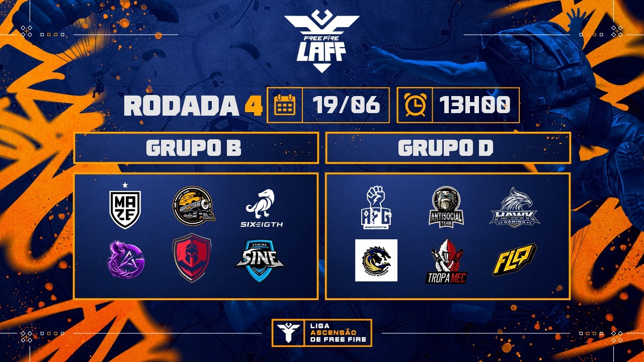 🚨 LAFF | SÉRIE B 🏆 RODADA 04 - GRUPOS B e D | FREE FIRE AO VIVO🚨 #freefire