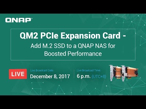 Serveris Kontrolierius Qnap PCIE 3.0 x8 - 4x M.2 PCIE NVME QM2 (QM2-4P- 384) video