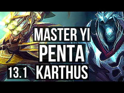 MASTER YI vs KARTHUS (JNG) | Penta, 2.1M mastery, 300+ games, Dominating | KR Diamond | 13.1