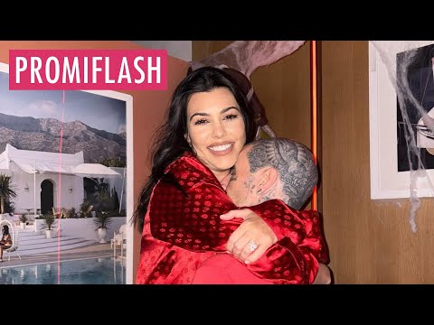 Kourtney Kardashian kuschelt ganz verliebt mit ihrem Travis