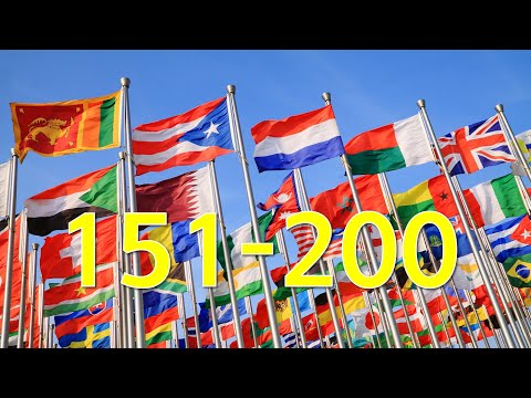 Guess ALL The 254 Flags In The World  THE ULTIMATE FLAG QUIZ PART 151 200