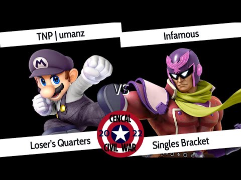 CenCal Civil War 2022 - Loser's Quarters - TNP | umanz (Mario) vs Lov | Infamous (Captain Falcon)