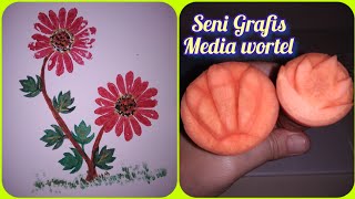 Download lagu Seni Grafis Cetak Tinggi media wortel/ Vegetable printing/ @Bundalena520 mp3