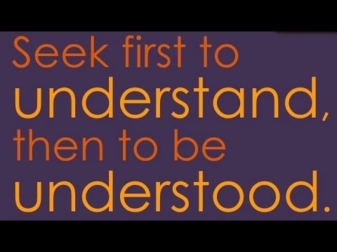 “Covey’s Fifth Habit: Seek First to Understand” – Pastoral Counseling, Video 15