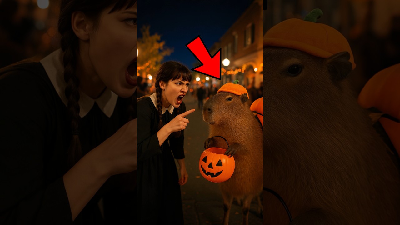 This Capybara Just Saved Halloween 🎃🦦 | Real-Life Wholesome Moment #capybara