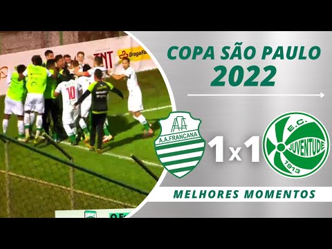 FRANCANA 1 X 1 JUVENTUDE | COPA SAO PAULO JUNIOR 2022 | 10/01/22