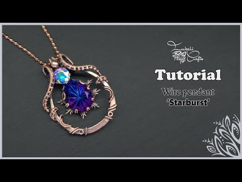 Wire work pendant - 'Starburst'