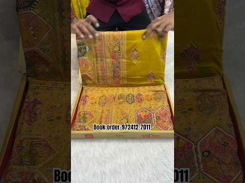 A very beautiful pure pasmina silk yellow colour￼ Sarees #youtube #saree #trending #fashion #new