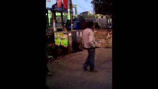 preview picture of video 'India man using Street urinal'